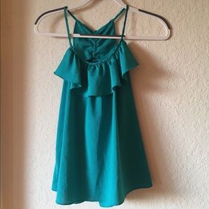 NWOT Emerald Racerback blouse